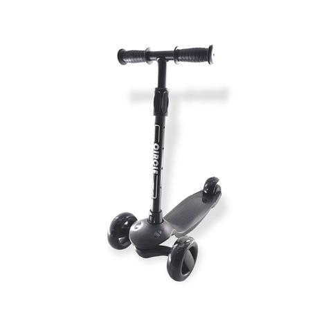 Scooter Para Niños Monopatín Negro Luz Led-4