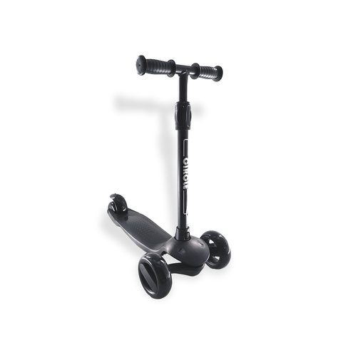 Scooter Para Niños Monopatín Negro Luz Led-1