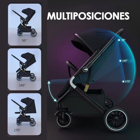 Coche de Bebé Reversible Maleta SunCover Negro - BABYMINE-3