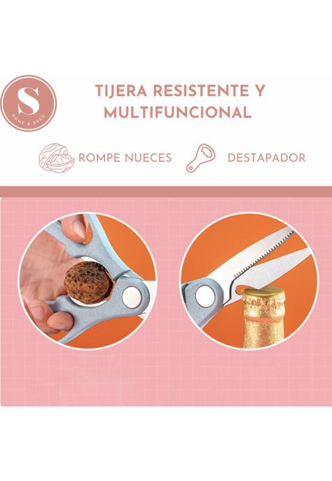 Set de Cuchillos Utensilios Tablas Cocina Asado 7 Piezas Beige-2
