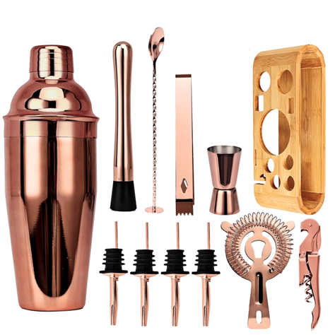 Set de Cocteleria Kit Bartender Jigger 11 Piezas-2