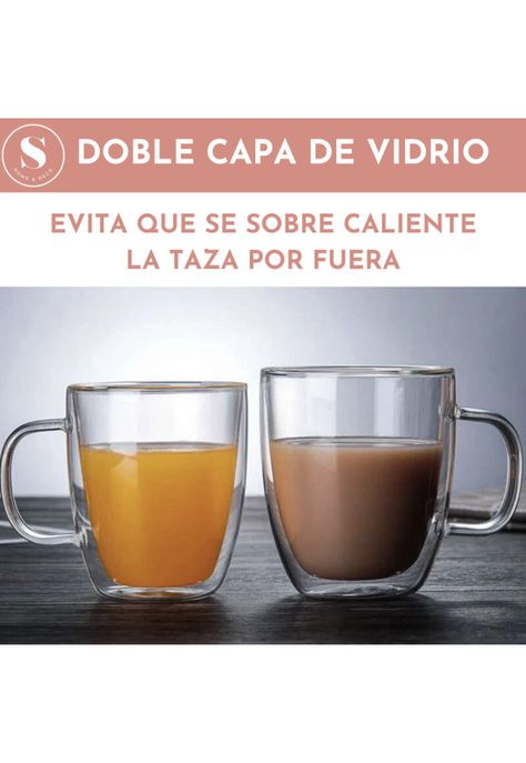 Pack 2 Tazas Doble Vidrio 350 ml-2