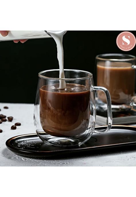 Taza De Doble Cubierta de Vidrio 350 ml -3