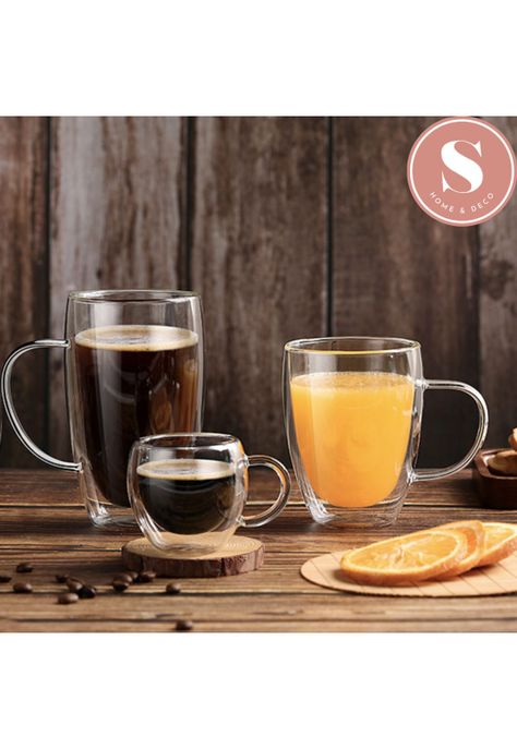 Taza De Doble Cubierta de Vidrio 350 ml -7