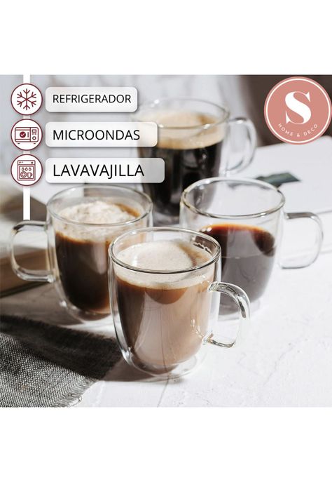 Taza De Doble Cubierta de Vidrio 350 ml -8