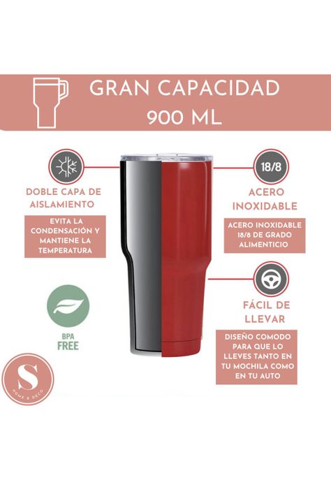 Vaso Termico Acero Inoxidable 900 ml-4