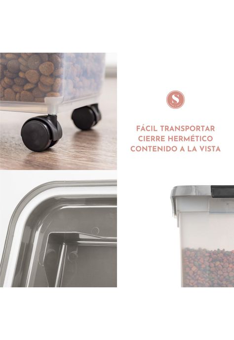 Contenedor Hermético Con Ruedas Para Alimentos 15 kg-1