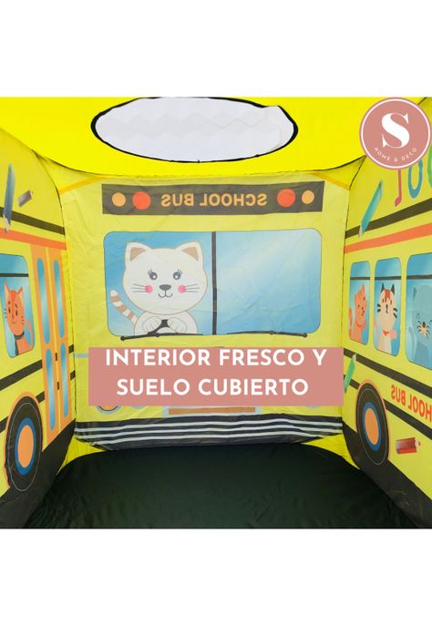 Carpa Infantil Plegable Niños Juego Bus-4