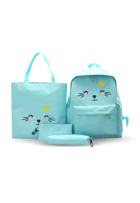 Juego de Mochilas Diseño de Gato Rosa -0