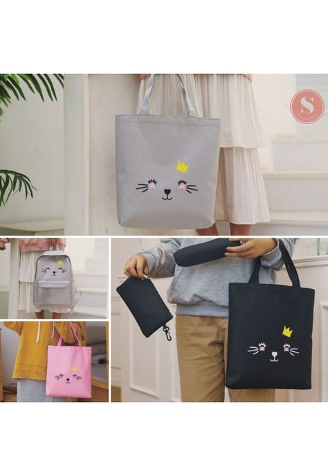 Juego de Mochilas Diseño de Gato Rosa -2