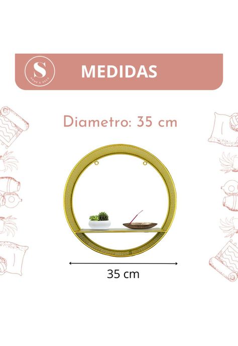 Estante Repisa Circular 35 cm-3