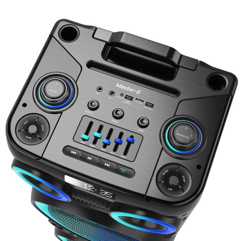 Parlante Karaoke Bluetooth 12” x2 con Micrófono MGKRAKEN-2