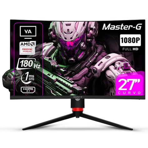 Monitor Gamer 27" Curvo FHD 1080 VA 180Hz 1Ms MGMG2740C-0