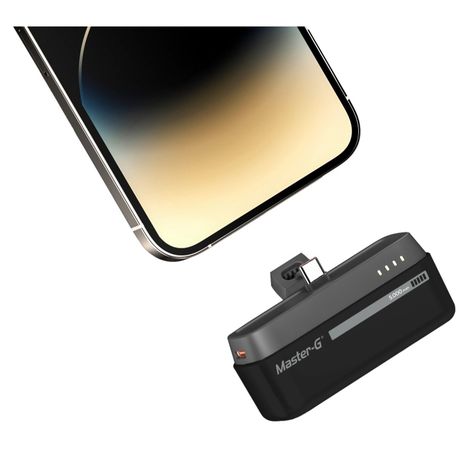 Cargador Base Portátil Pocket 5000 mAh Tipo C Negro Master-G-1