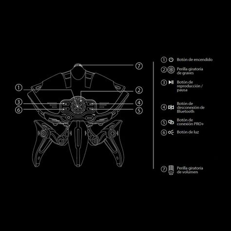 Parlante Portátil Venom Bluetooth Master-G-8