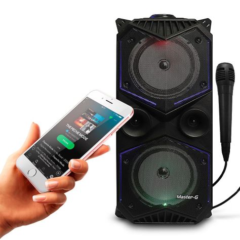 Parlante Karaoke Portátil Bluetooth Master G + Micrófono-2
