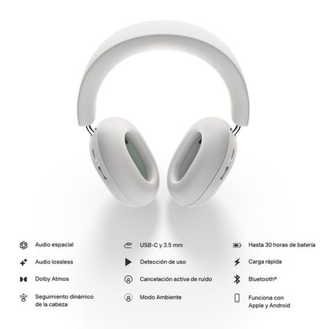 Audífonos Bluetooth Sonos Ace Over Ear Headphone Blancos-6