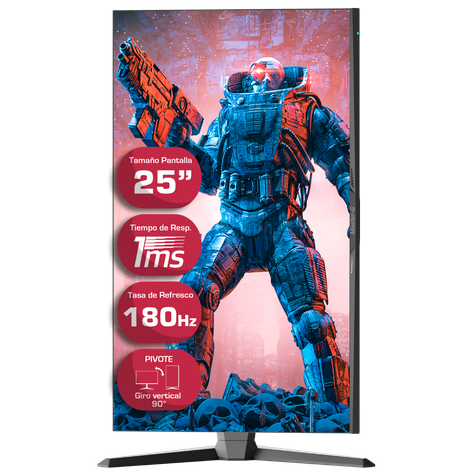 Monitor Gamer 25" FHD IPS Pivote 90 180Hz 1Ms MGMG2540-8