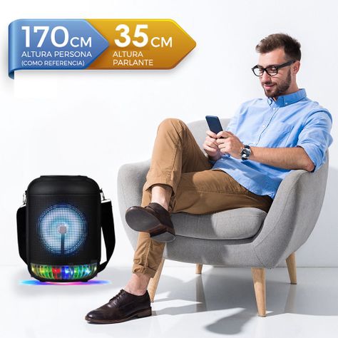 Parlante Karaoke Bluetooth Rocket Plus + Micrófono 8-1