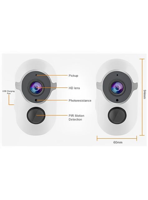 Cámara de Vigilancia con Baterías, Compatible con Alexa-7