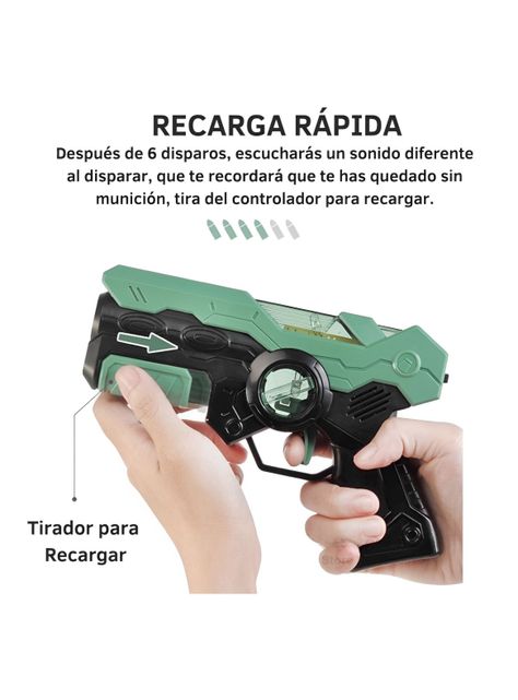 Juego De Pistolas Laser Tag, 2 Pistolas y 2 Objetivos-3