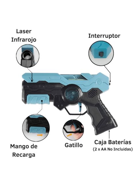 Juego De Pistolas Laser Tag, 2 Pistolas y 2 Objetivos-4