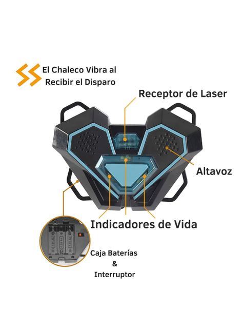 Juego De Pistolas Laser Tag, 2 Pistolas y 2 Objetivos-5