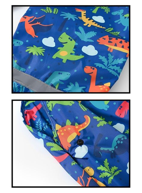Jardinera Impermeable para Niños/as - Lindo Diseño de Dinosaurios-4