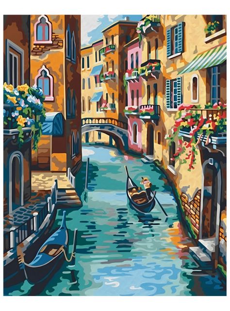 Pintura por Números - Hermoso Paisaje de Venecia-0