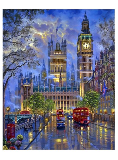 Pintura por Números, Hermoso Paisaje de Londres-0