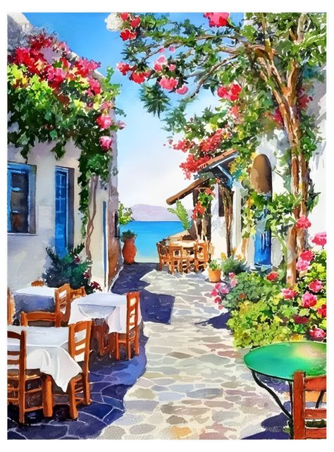 Pintura por Números 50 x 40 cms - Hermoso Paisaje-0