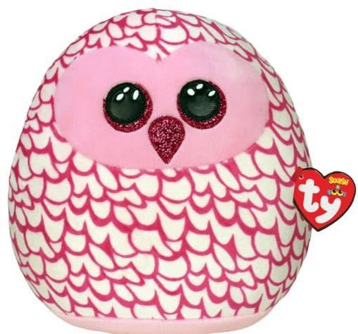 TY SQUISH-A-BOOS PINKY BÚHO ROSA LARGE-0