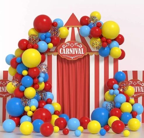 Set arco de globos  circo u otra fiesta 105 piezas-0