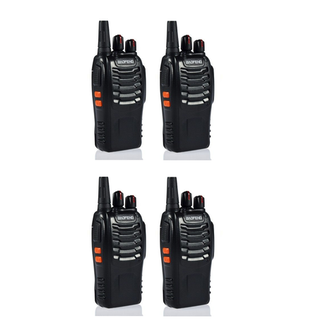 Pack 4 Radio Walkie Talkie Portatil Handy Baofeng uhf BF-888S-0