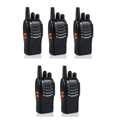 Pack 5 Radio Walkie Talkie Portatil Handy Baofeng uhf BF-888S-0