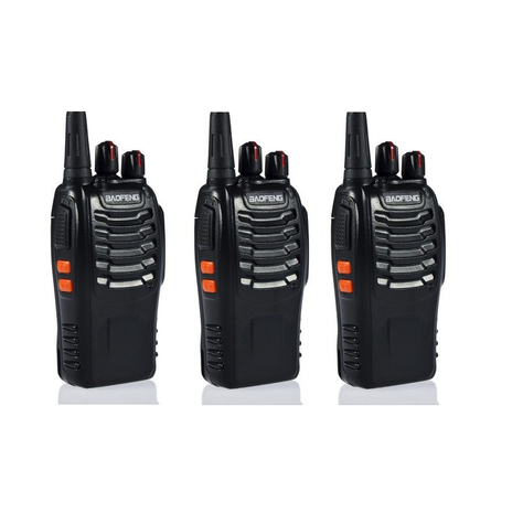 Pack 3 Radio Walkie Talkie Portatil Handy Baofeng uhf BF-888S-0