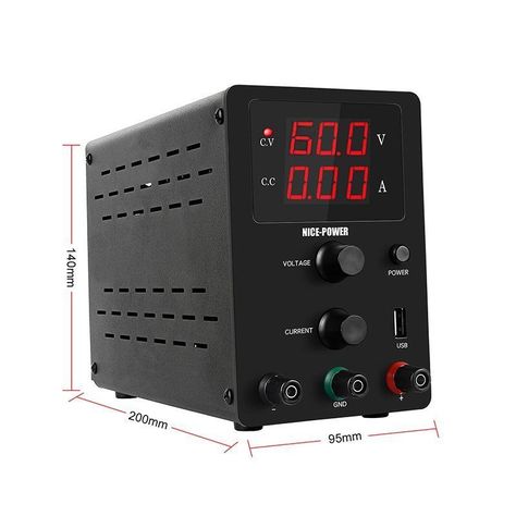 Fuente de poder regulable variable de 0-60V y 0-5A 300W-3
