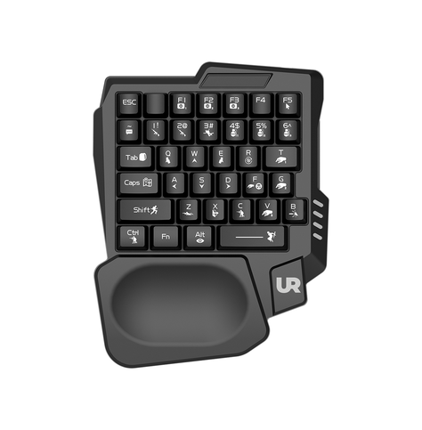 Teclado Gamer Una Mano Retroiluminado RGB Urbano-1