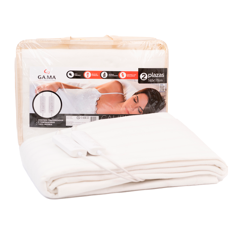 Calienta Cama Gama 2 Plazas De Polyester Con 8 Temperaturas-0