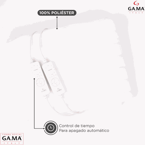 Calienta Cama Gama 2 Plazas De Polyester Con 8 Temperaturas-2