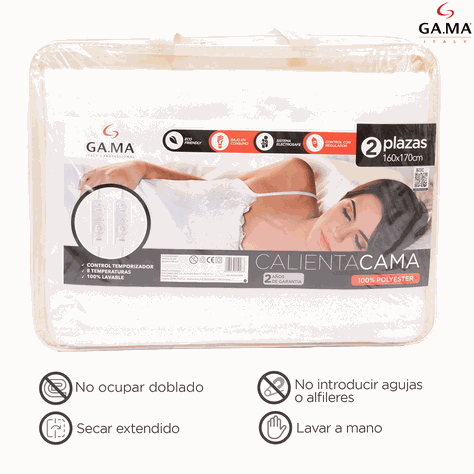 Calienta Cama Gama 2 Plazas De Polyester Con 8 Temperaturas-5