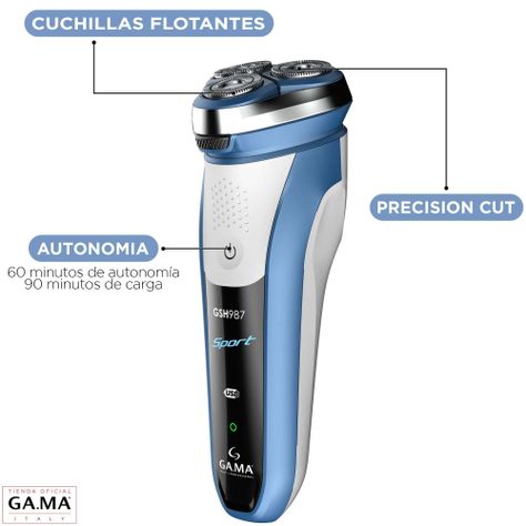 Afeitadora Gama Gsh987 Sport Usb Apta Para Ducha Inalámbrica-1