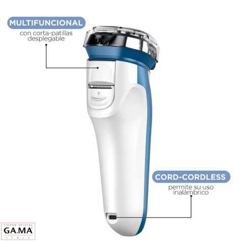Afeitadora Gama Gsh987 Sport Usb Apta Para Ducha Inalámbrica-2