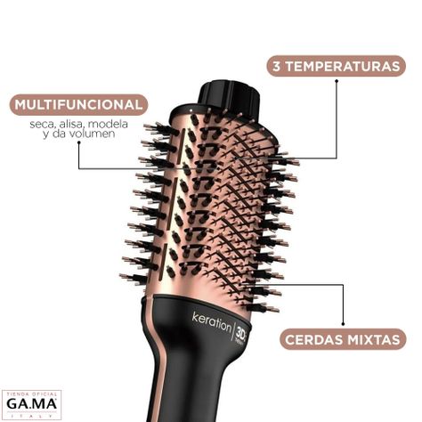 Cepillo Secador Modelador Y Voluminizador Gama Keration 3d-2