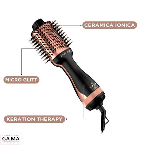 Cepillo Secador Modelador Y Voluminizador Gama Keration 3d-3