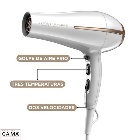 Pack Trio Secador + Alisador + Cepillo Gama Coconut & Almond-3