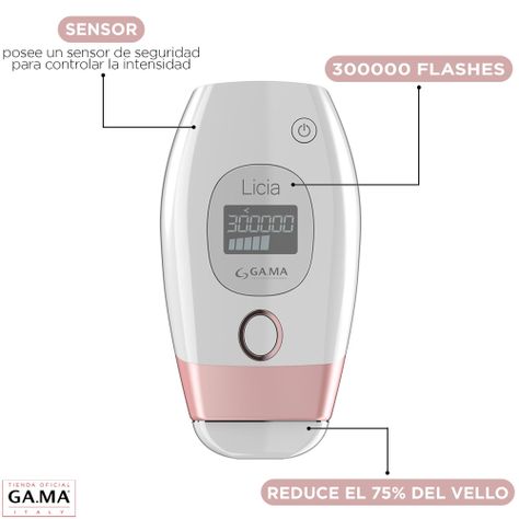 Depiladora Ipl Laser Gama Licia Pink Definitiva 300mil Flash-1