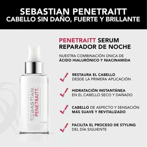  Sérum Capilar Reparador Nocturno Sebastián Professional Ácido Hialurónico 95ml -1