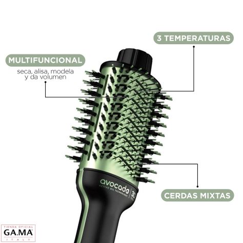 Cepillo Gama Stylish Avocado 3d Secador Voluminizador-1