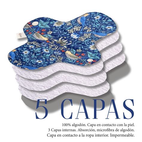 Toallitas Higiénicas Menstruales Ecológicas Reutilizable Pack 3 un.-4